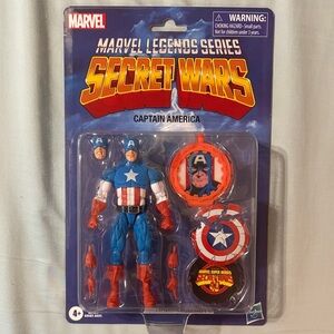 Marvel Secret Wars Captain America Figure - Red, Blue, White